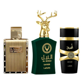 PROMOÇÃO COMPRE 1 LEVE 3 - The Kingdom Men, AL Noble Safeer e Assad Lattafa - Oferta De Black Friday - 100ml cada